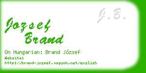 jozsef brand business card