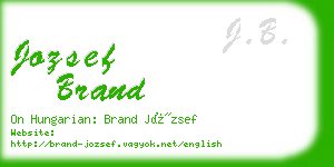 jozsef brand business card